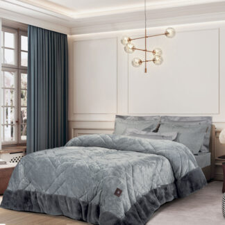 Κουβερτοπάπλωμα Rabbit Faux Fur Premium 4460 Γκρι