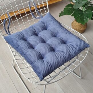 Μαξιλαρι Καρεκλας Cord Blue (40x40)