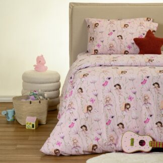 Σετ Σεντόνια Φανελένια Μονά Naida Λιλά (170×270) Winter Line Kids