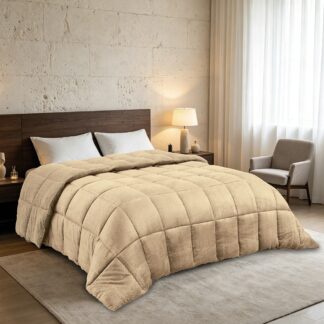 Κουβερτοπαπλωμα King Size Shelby Beige (240x260)
