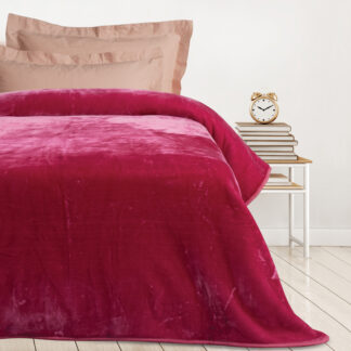 Κουβέρτα Velour Monh 0294 Ροζ