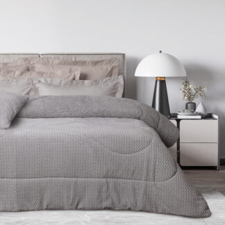 Κουβερτοπαπλωμα Sherpa Υπερδιπλο 1368 Grey Κουβερτοπαπλωμα Sherpa Υπερδιπλο 1368 Grey