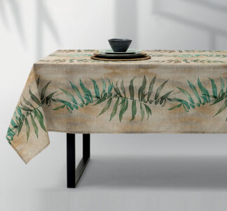 LINO Τραπεζομάντηλο Foresta 140x240 Εκρού-Πράσινο LINO Τραπεζομάντηλο Foresta 140x240 Εκρού-Πράσινο