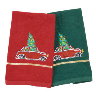 Christmas Ποτηροπανα Σετ 2τμχ 30x50 0812 Green, Red Christmas Ποτηροπανα Σετ 2τμχ 30x50 0812 Green, Red