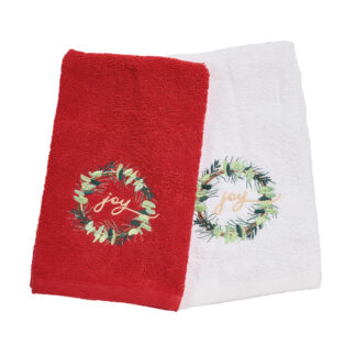 Christmas Ποτηροπανα Σετ 2τμχ 30x50 0906 Red, White Christmas Ποτηροπανα Σετ 2τμχ 30x50 0906 Red, White