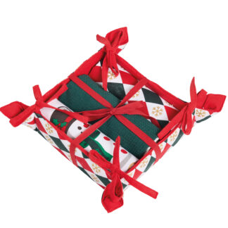 Christmas Ποτηρόπανα Σετ 3 τεμ. 45×65 0911 Κόκκινο
