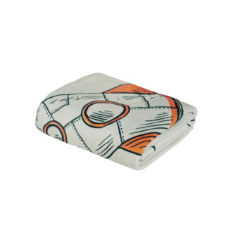 Κουβερτα Fleece Κουνιας Fun 4912 Blue, Grey, Orange Κουβερτα Fleece Κουνιας Fun 4912 Blue, Grey, Orange