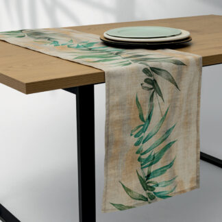 LINO Τραβέρσα Foresta 40x160 Εκρού-Πράσινο LINO Τραβέρσα Foresta 40x160 Εκρού-Πράσινο