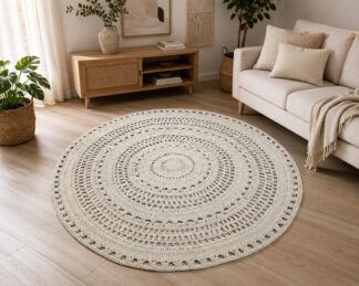 Χαλί Macrame NEW Στρογγυλό 100% Cotton Natural Φ150 Χαλί Macrame NEW Στρογγυλό 100% Cotton Natural Φ150