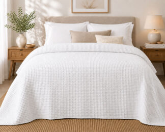 Κουβέρτα Πικέ Sanforized New Cotton Rich Υπέρδιπλη 230x250 White Κουβέρτα Πικέ Sanforized New Cotton Rich Υπέρδιπλη 230x250 White