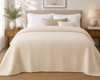 Κουβέρτα Πικέ Sanforized New Cotton Rich Υπέρδιπλη 230x250 Sand Κουβέρτα Πικέ Sanforized New Cotton Rich Υπέρδιπλη 230x250 Sand