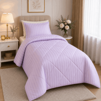 Πάπλωμα Σατέν Ριγέ Μονό 160x240 Lilac Πάπλωμα Σατέν Ριγέ Μονό 160x240 Lilac