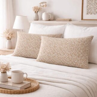 Μαξιλαροθήκες 2 τεμ (52x72) Emelia Beige Μαξιλαροθήκες 2 τεμ (52x72) Emelia Beige