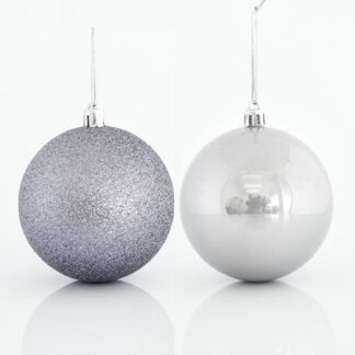 Μπαλα Πλαστικη, Γκρι, Σετ 6τμχ, (2 Περλε, 4 Glitter), 8cm Μπαλα Πλαστικη, Γκρι, Σετ 6τμχ, (2 Περλε, 4 Glitter), 8cm