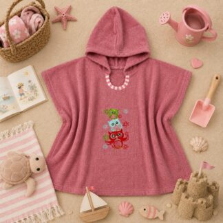Παιδικό Πόντσο 2-4 Ετών family owls 55X110 Παιδικό Πόντσο 2-4 Ετών family owls 55X110