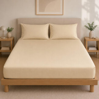 Σεντόνι Με Λάστιχο Πεννιέ Beige (1.00x2.00+0.40)