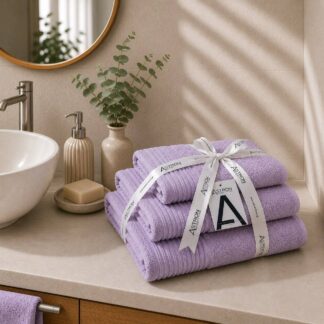 Πετσέτες σετ 3τμχ Light Lilac Πετσέτες σετ 3τμχ Light Lilac