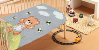 Κουβέρτα Bebe Teddy Bear 03 110×140 Γκρι Βελουτέ Κουβέρτα Bebe Teddy Bear 03 110×140 Γκρι Βελουτέ
