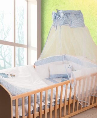 Κουνουπιέρα Bebe Ελεφαντάκι 18 160×490 Λευκό / Σιέλ