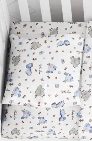 Μαξιλαροθήκη Εμπριμέ Bebe Elephant 174 35×45 Μπλε