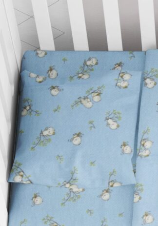 Μαξιλαροθήκη Εμπριμέ Bebe Birds 14 35×45 Σιέλ Φανέλα Μαξιλαροθήκη Εμπριμέ Bebe Birds 14 35×45 Σιέλ Φανέλα