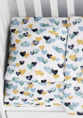 Μαξιλαροθήκη Εμπριμέ Bebe Hearts 11 35×45 Γκρι / Πράσινο Μαξιλαροθήκη Εμπριμέ Bebe Hearts 11 35×45 Γκρι / Πράσινο