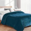 Κουβέρτα Coral Fleece 160×220 Μονόχρωμη 03 Πετρόλ