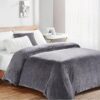 Κουβέρτα Coral Fleece 160×220 Μονόχρωμη 06 Γκρι