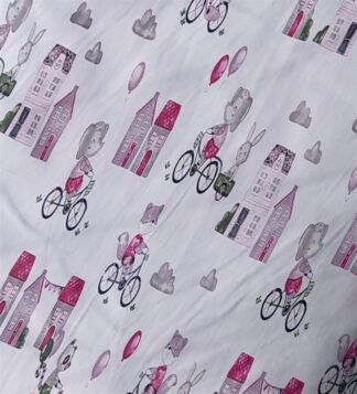 Πάνα Χασές Bebe Bicycle 416 80×80 Λευκό / Μπορντό Πάνα Χασές Bebe Bicycle 416 80×80 Λευκό / Μπορντό