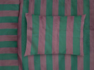 Μαξιλαροθήκη Βαμβακοσατέν Stripes 156 50×70 Green-Antique Ροζ Μαξιλαροθήκη Βαμβακοσατέν Stripes 156 50×70 Green-Antique Ροζ