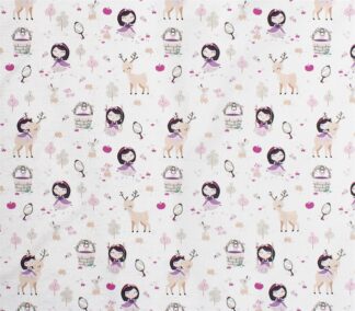 Πάνα Χασές Bebe Lily & Deer 179 80×80 Λευκό / Ροζ Πάνα Χασές Bebe Lily & Deer 179 80×80 Λευκό / Ροζ