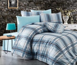 Πάπλωμα Εμπριμέ Εκάβη 421 160×240 Σιέλ