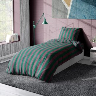 Σεντόνια Βαμβακοσατέν Σετ 2 τεμ. Stripes 156 Green-Antique Ροζ 160×240 Σεντόνια Βαμβακοσατέν Σετ 2 τεμ. Stripes 156 Green-Antique Ροζ 160×240