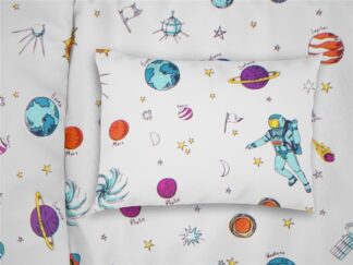 Μαξιλαροθήκη Εμπριμέ Bebe Space 188 35×45 Λευκό Μαξιλαροθήκη Εμπριμέ Bebe Space 188 35×45 Λευκό