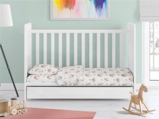 Κατωσέντονο Με Λάστιχο Bebe Unicorn 209 70×140+15 Λευκό / Σομόν Κατωσέντονο Με Λάστιχο Bebe Unicorn 209 70×140+15 Λευκό / Σομόν