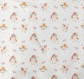 Πάνα Χασέ Bebe Unicorn 209 80×80 Λευκό / Σομόν Πάνα Χασέ Bebe Unicorn 209 80×80 Λευκό / Σομόν