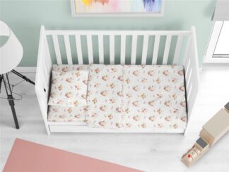 Πάπλωμα Εμπριμέ Bebe Unicorn 209 120×160 Λευκό / Σομόν Πάπλωμα Εμπριμέ Bebe Unicorn 209 120×160 Λευκό / Σομόν