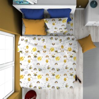 Πάπλωμα Εμπριμέ Kids Honey Bee 545 160×240 Λευκό / Κίτρινο Πάπλωμα Εμπριμέ Kids Honey Bee 545 160×240 Λευκό / Κίτρινο