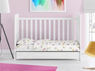 Παπλωματοθήκη Εμπριμέ Bebe Sweet Dreams 553 120×160 Λευκό / Ροζ Παπλωματοθήκη Εμπριμέ Bebe Sweet Dreams 553 120×160 Λευκό / Ροζ