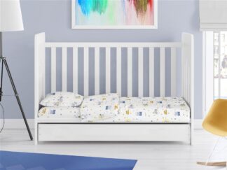 Σεντόνια Εμπριμέ Σετ 3 τεμ Bebe Sweet Dreams 554 120×160 Λευκό / Σιέλ Σεντόνια Εμπριμέ Σετ 3 τεμ Bebe Sweet Dreams 554 120×160 Λευκό / Σιέλ
