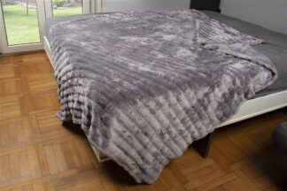 Κουβέρτα Coral Fleece Ριγέ 220×240 300gsm 16 Γκρι