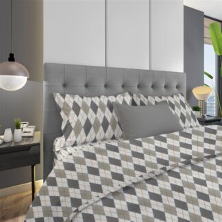 Μαξιλαροθήκη Εμπριμέ Diamond 328 50×70 Γκρι Φανέλα Μαξιλαροθήκη Εμπριμέ Diamond 328 50×70 Γκρι Φανέλα