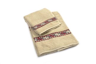 Πετσέτα Σετ 2 τεμ Zucchi 40×60,60×110 Jacquard Μπεζ