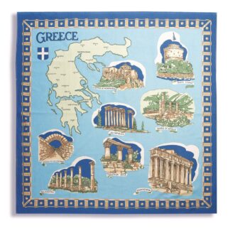 Τραπεζομάντηλο Ελλάδα 130×130 Μπλε Τραπεζομάντηλο Ελλάδα 130×130 Μπλε