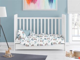 Παπλωματοθήκη Εμπριμέ Bebe Lion 533 120×160 Σιέλ