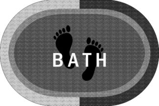 Πατάκι Μπάνιου Oval Αντιολισθητικό Bath 50×70 Γκρι