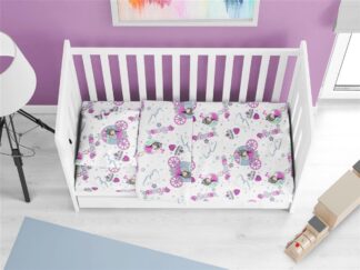Κατωσέντονο Με Λάστιχο Bebe Princess 389 70×140+15 Λευκό / Λιλά Κατωσέντονο Με Λάστιχο Bebe Princess 389 70×140+15 Λευκό / Λιλά