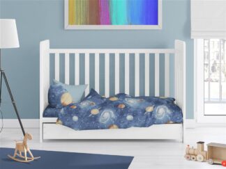 Πάπλωμα Εμπριμέ Bebe Milky Way 185 120×160 Μπλε Πάπλωμα Εμπριμέ Bebe Milky Way 185 120×160 Μπλε