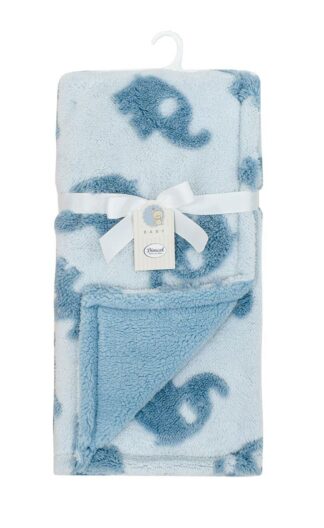 Κουβέρτα Sherpa Jacquard Bebe 460 gsm Elephant 08 75×100 Σιέλ Κουβέρτα Sherpa Jacquard Bebe 460 gsm Elephant 08 75×100 Σιέλ