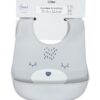 Σαλιάρα Σιλικόνης Bebe Με Κουμπί & Τσέπη 17 22.5×32 Γκρι